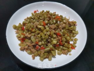 酸豆角炒肉末的做法步骤：9