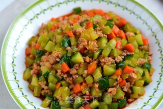 麻辣肉末三丁的做法步骤：7