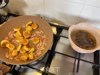 鲜菇汁烩蛋豆腐的做法步骤：7