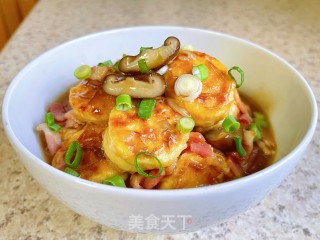 鲜菇汁烩蛋豆腐的做法步骤：9