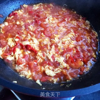 辣皮子番茄鸡蛋面的做法步骤：7
