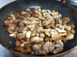 扁豆花菜炒肉的做法步骤：4