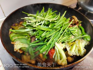 扁豆花菜炒肉的做法步骤：9