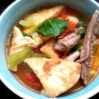 熟肉豆腐番茄汤的做法步骤：14