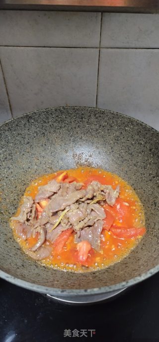 牛肉片烧番茄的做法步骤：10