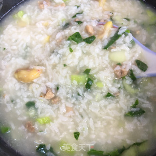 肉末板栗青菜粥的做法步骤：9