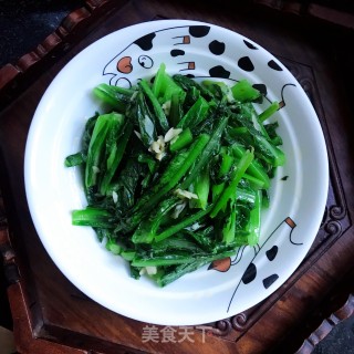 核桃油炒油麦菜的做法步骤：9