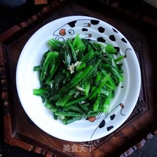 核桃油炒油麦菜的做法步骤：10