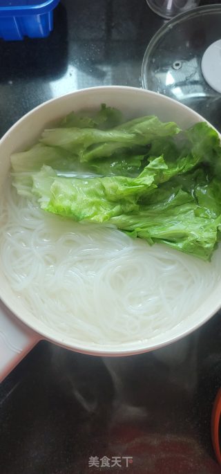 猪油生菜珍珠米粉的做法步骤：3