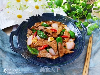 青椒炒猪肝的做法步骤：13