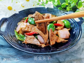 青椒炒猪肝的做法步骤：14