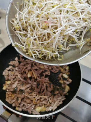 肉丝炒豆芽的做法步骤：6