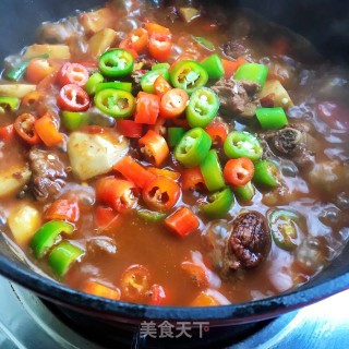 香辣排骨炖毛芋头的做法步骤：12