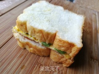 豆角煎蛋三明治的做法步骤：9