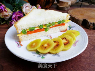 豆角煎蛋三明治的做法步骤：10