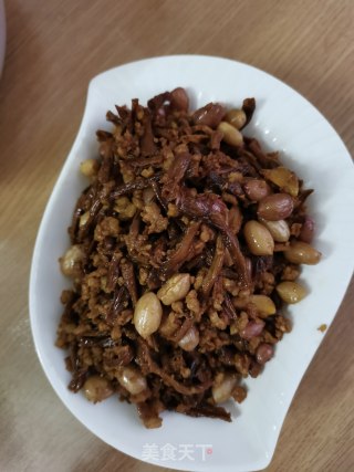 肉末花生焖豆角干的做法步骤：12