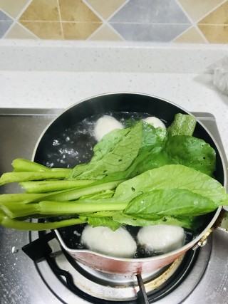 紫菜肉丸青菜汤的做法步骤：5