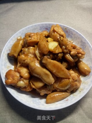 杏鲍菇烧翅根的做法步骤：7