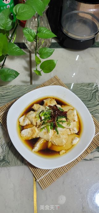 葱香白灼豆腐的做法步骤：6