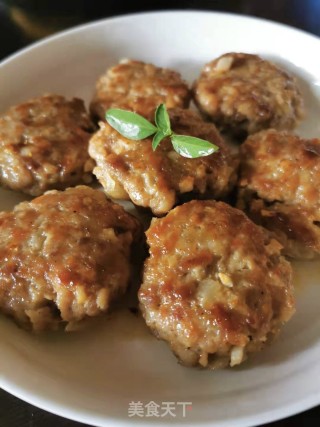 藕粒肉饼的做法步骤：10