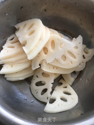 酸辣藕片的做法步骤：1