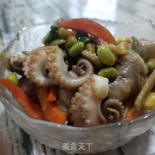鸡爪章鱼炒毛豆的做法步骤：24