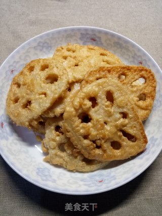酥炸藕片的做法步骤：8