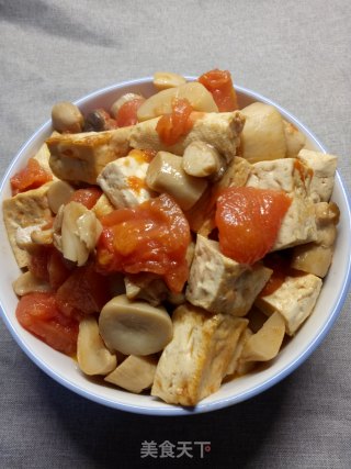 杏鲍菇炖豆腐的做法步骤：8