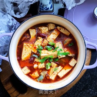 香辣鲈鱼炖豆腐的做法步骤：12