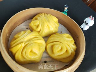 南瓜花卷的做法步骤：15