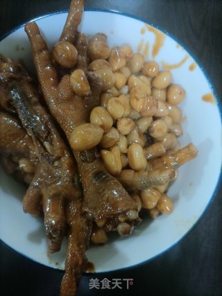 鸡爪烧花生的做法步骤：11