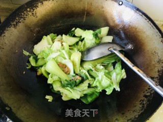 油滋啦炒油菜的做法步骤：4