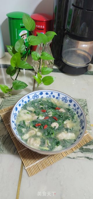 粉肠瘦肉枸杞叶汤的做法步骤：8