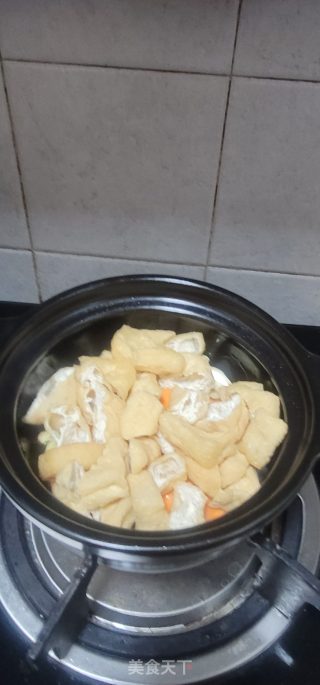 油豆腐肉片煲的做法步骤：7