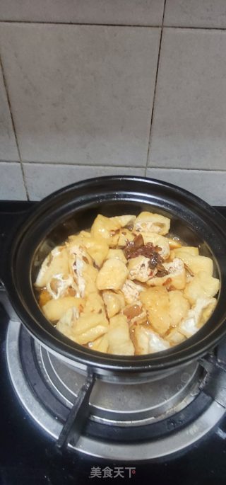 油豆腐肉片煲的做法步骤：9