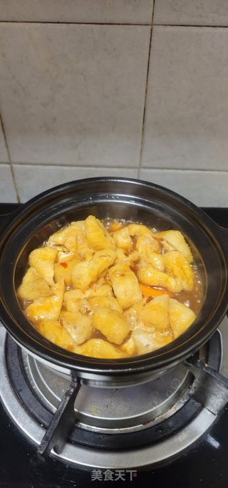 油豆腐肉片煲的做法步骤：10