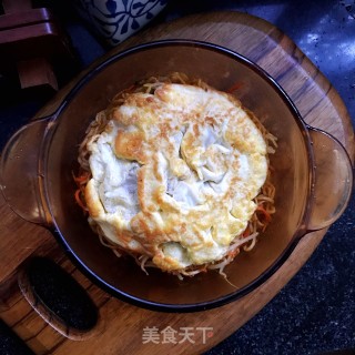 绿豆芽炒细面的做法步骤：12