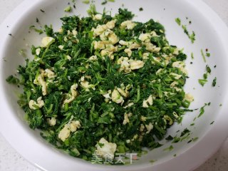 白萝卜秧鸡蛋馅饼的做法步骤：5