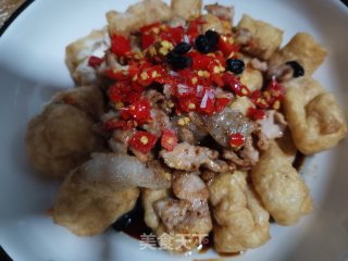 油豆腐蒸肉的做法步骤：6