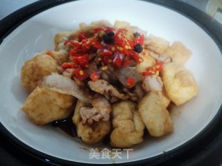 油豆腐蒸肉的做法步骤：7