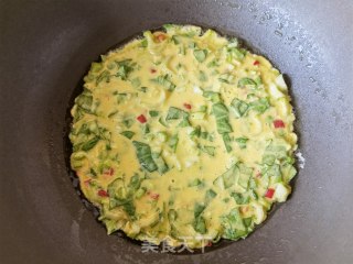 白菜苗鸡蛋煎饼的做法步骤：12