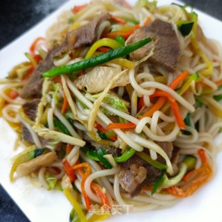 嫩南瓜熟肉炒米粉的做法步骤：19
