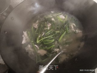 瘦肉油菜汤的做法步骤：6