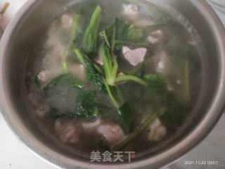 瘦肉油菜汤的做法步骤：7