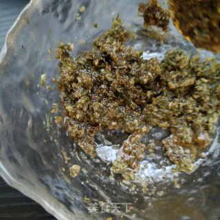韭花酱拌肉片茼蒿的做法步骤：4
