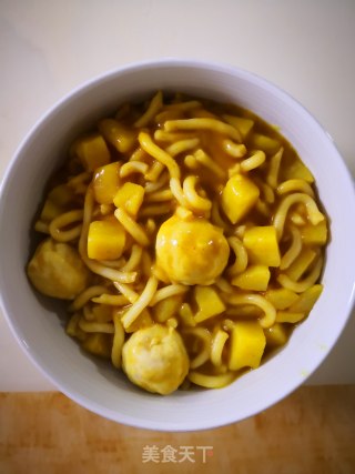 咖喱鱼丸粗面的做法步骤：11