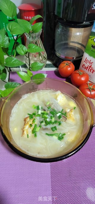 虾皮煎蛋萝卜丝汤的做法步骤：12