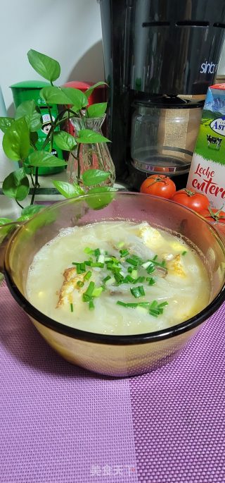 虾皮煎蛋萝卜丝汤的做法步骤：13