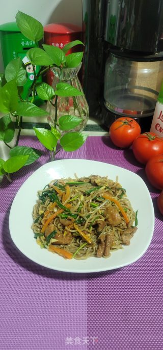 肉片炒荞麦面的做法步骤：13