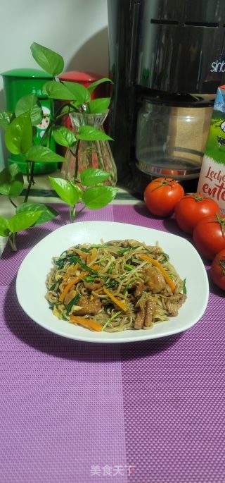 肉片炒荞麦面的做法步骤：14